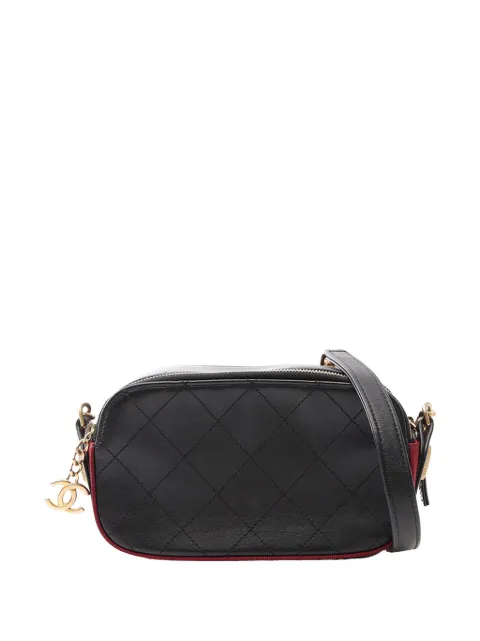 CHANEL Pre-Owned 2018-2019 Button Up Double Zip Camera Bag crossbody bag Black ISQ78OJSY9W0B9OI