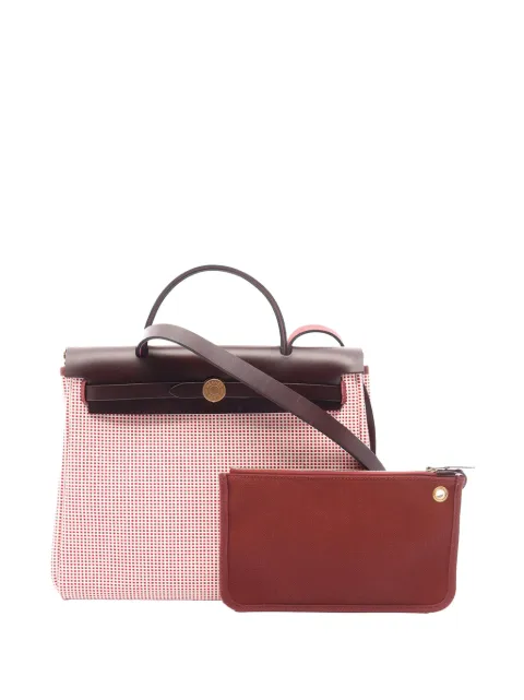 Hermès Pre-Owned 2022 Toile Criss Viking Vache Hunter Herbag Zip 31 satchel Red 5FRCHXHAJP6H2RWR