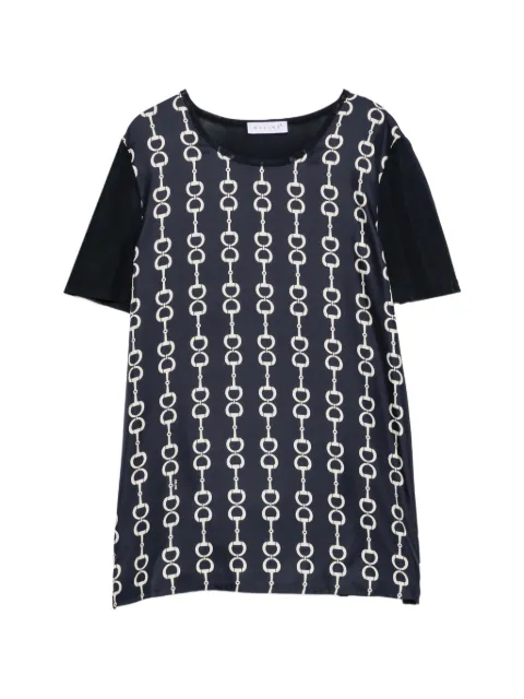 Celine Pre-Owned 2000 chain-link silk T-shirt Black CE280CBZ
