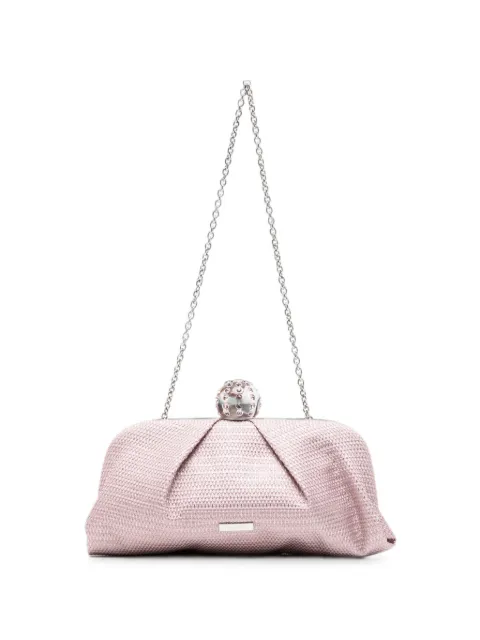 Aquazzura Tequila crystal-embellished clutch bag Pink TQLPOCP0MSR