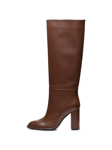 Poche Paris round-toe knee-high boots Brown FWELLA500300