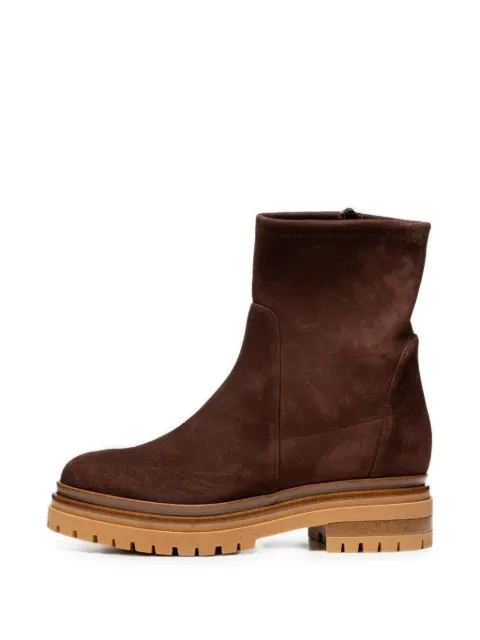 Poche Paris suede chunky-sole ankle boots Brown FWLILY840132