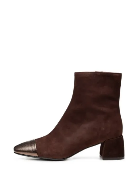 Poche Paris metallic-tip ankle boots Brown FWELYNA840132