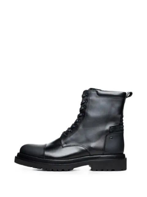 Poche Paris lace-up panelled ankle boots Black FMJEREMY500250
