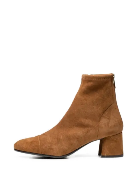Poche Paris suede rear-zip ankle boots Brown FWDESIREE860307