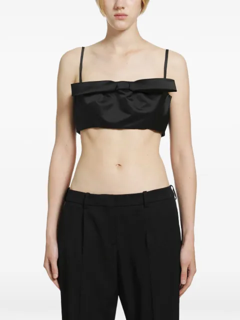 Givenchy bow-detail crop blouse Black BW61MJ16UM