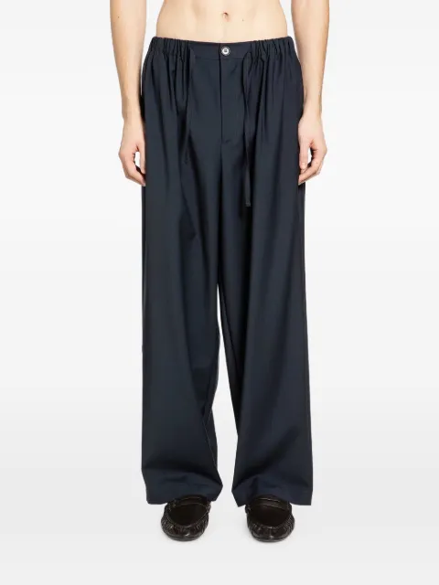ROSE BURRITO drawstring virgin-wool trousers Blue PAJAMAS