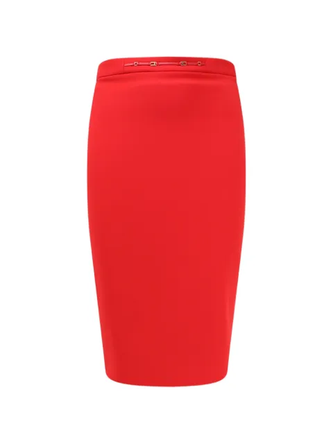 Elisabetta Franchi jewel-embellished midi pencil skirt Red GO22366E2