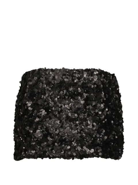 GLOWNY Twinkle sequin-embellished mini skirt Black GY26SPSK002