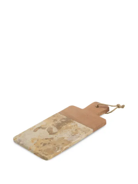 J-LINE marble wood-panelled serving board Neutrals 6A59013