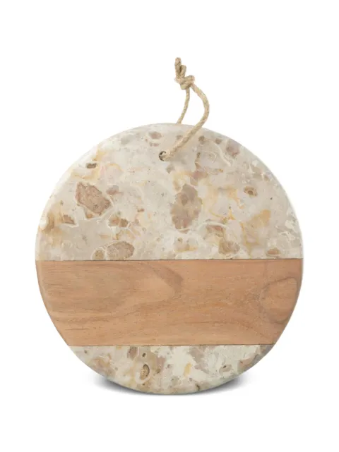 J-LINE marble wood-insert chopping board Neutrals 6A59014