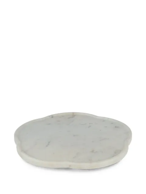 J-LINE flower-shaped rotating marble plate White 6A43912