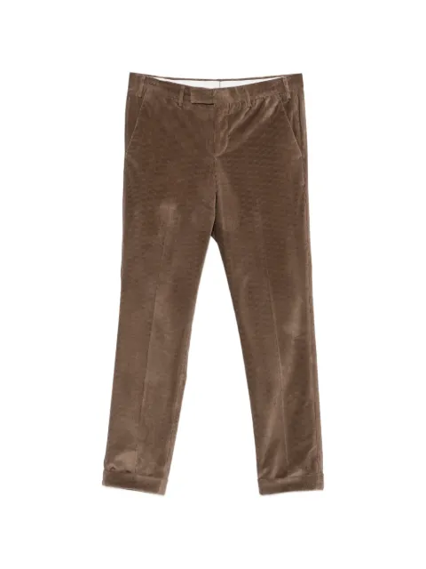 PT Torino corduroy-texture turned-up trousers Brown COASMAZ00CL1PG81