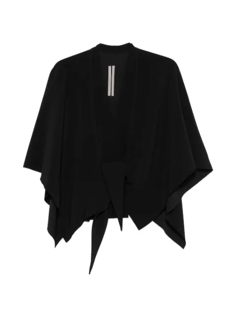 Rick Owens knotted-waist V-neck blouse Black RP02F5213HY