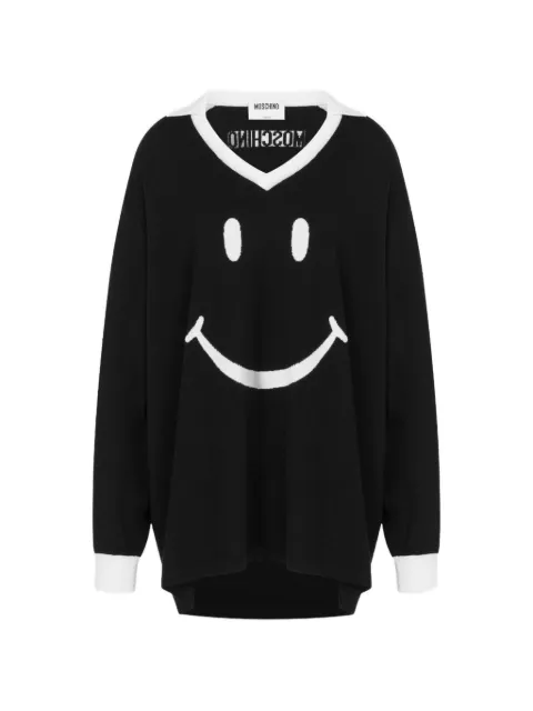 Moschino x Smiley intarsia-knit sweater Black 261E09280500