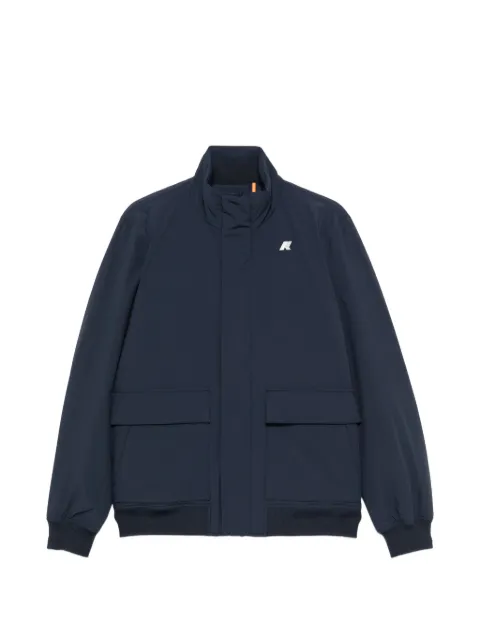 K-Way logo-patch ribbed-trim jacket Blue K6127XW