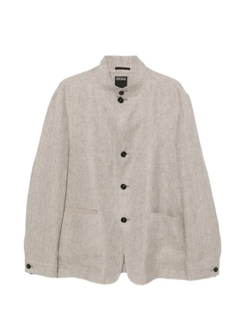 Zegna button-up linen jacket Neutrals 373C79A31VHKQ0