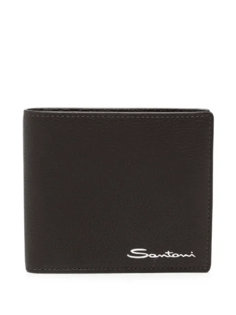 Santoni logo-plaque leather wallet Brown UFPPA2375FOASIW