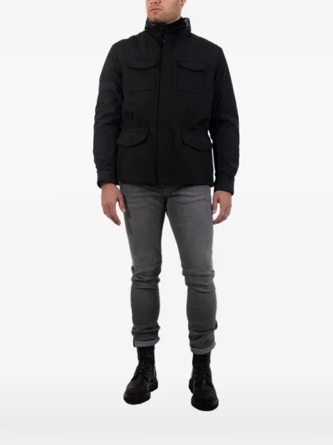 Poche Paris faux-fur trim field jacket Black MW821BLACK
