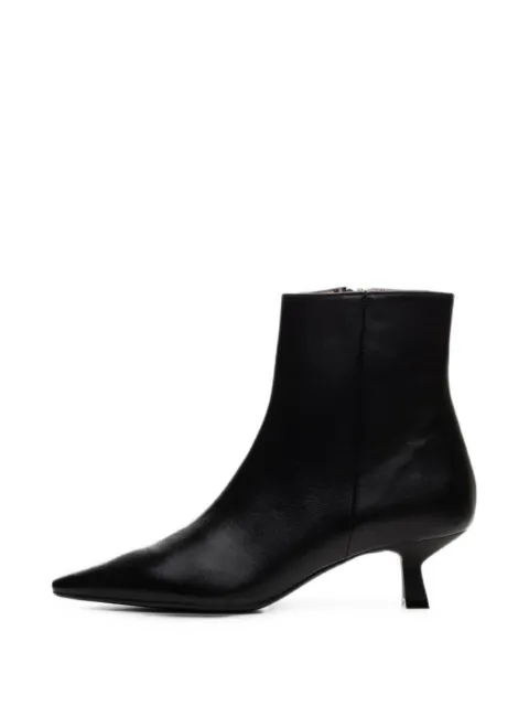 Poche Paris pointed-toe kitten-heel ankle boots Black FWINAYA800250