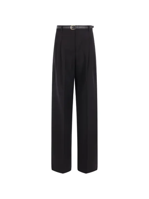 Max Mara belted pleated trousers Black 2626136081600333005