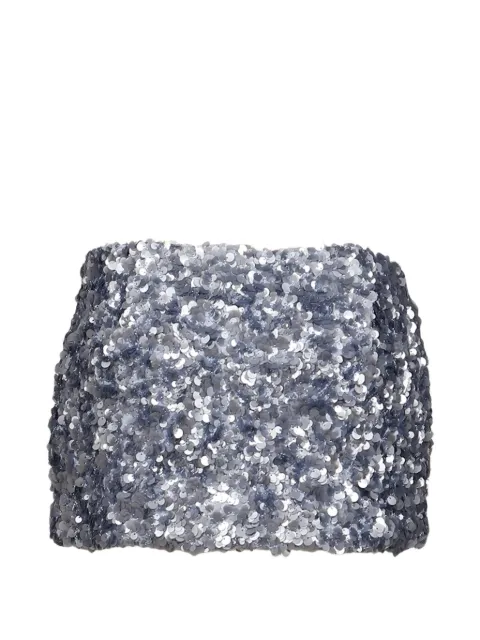 GLOWNY Twinkle sequin-embellished mini skirt Blue GY26SPSK002