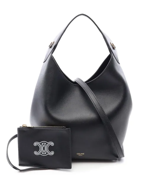 Celine Pre-Owned 2000-2026 Leather Teen Hobo satchel Black DWHFGE84HMCWDEKG