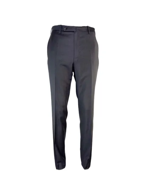 Incotex flat-front twill trousers Grey IT00391393B