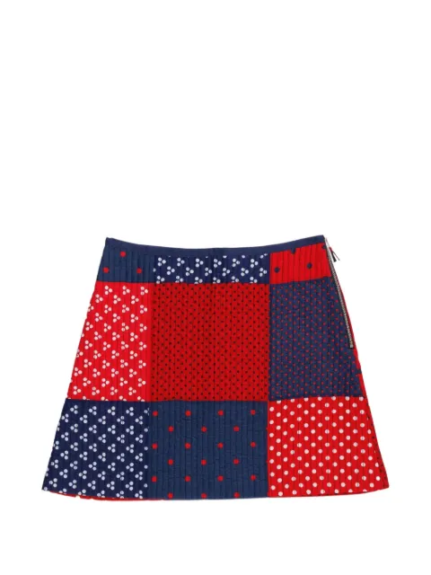 La Fetiche patchwork-design mini skirt Red LISONPS26NAV