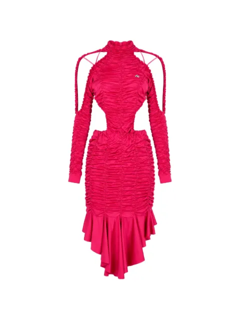 ESTER MANAS ruched cut-out dress Pink EMAW22DR07MAG
