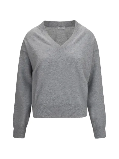 Brunello Cucinelli V-neck cashmere sweater Grey M12244412C072