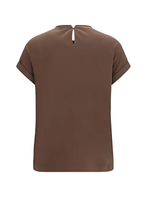 Brunello Cucinelli Monili-trim T-shirt Brown M0T18BD200C4211