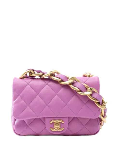 CHANEL Pre-Owned 2021-2026 Small Quilted Lambskin Funky Town Flap crossbody bag Purple L2ANFGQXF25E2L3G