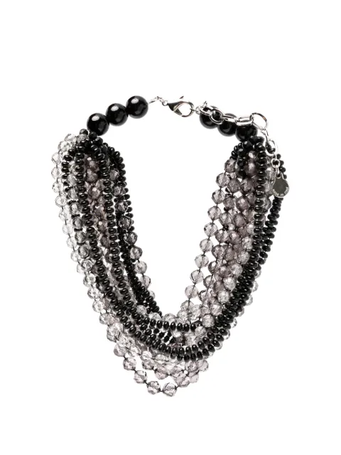 Emporio Armani multi-strand beaded necklace Black EW005688AF29600