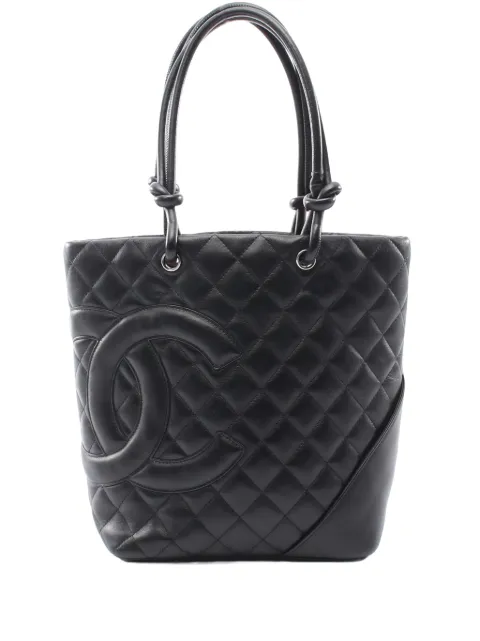 CHANEL Pre-Owned 2005-2006 Medium Lambskin Cambon Ligne tote bag Black XPBQD3K8ZF99MFTY