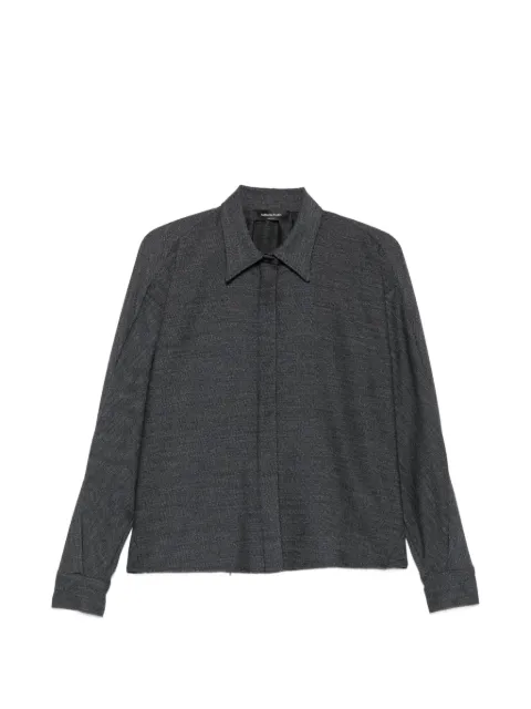Fabiana Filippi bead-trim long-sleeve shirt Grey CAD216F262M267