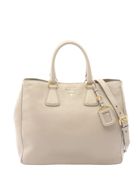 Prada Pre-Owned 2013-2026 Vitello Daino satchel Neutrals ROS7CSWNNCFAQA6X