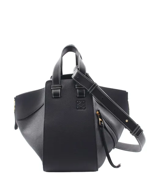 Loewe Pre-Owned 2010-2026 Small Leather Drawstring Hammock Bag satchel Black CR8UX7VQVDU8NK7H