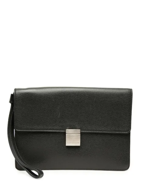 Louis Vuitton Pre-Owned 2004 Taiga Selenga clutch bag Black 68IOYGDOF9HRP7S4
