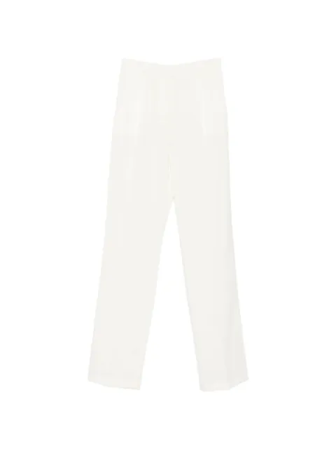 Elisabetta Franchi pressed-crease straight-leg trousers White PA19066E2