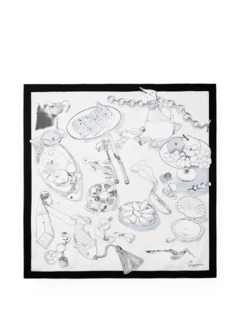 Jacquemus The Cocktail large scarf White ACU00874AW00263