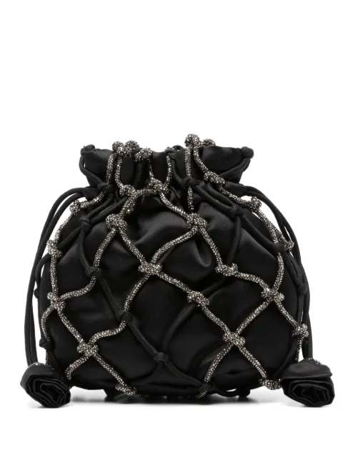 Rosantica crystal-embellished mini bag Black B18482