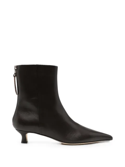 Aeyde Zoe pointed-toe kitten-heel boots Brown A11AB0582002003226