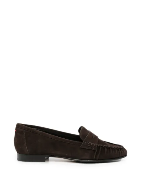 Aeyde Aldous suede penny-slot loafers Brown A11FL0717009003226