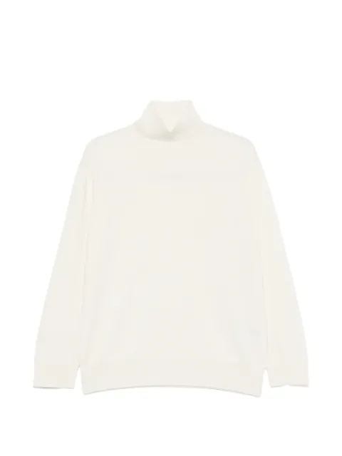 Malo high-neck long-sleeve sweater White DXC238F1C02