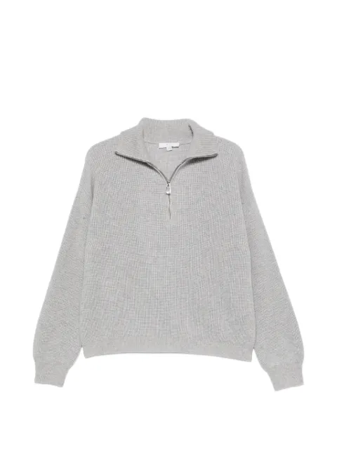 Malo ribbed-knit half-zip sweater Grey DXD060F1B02