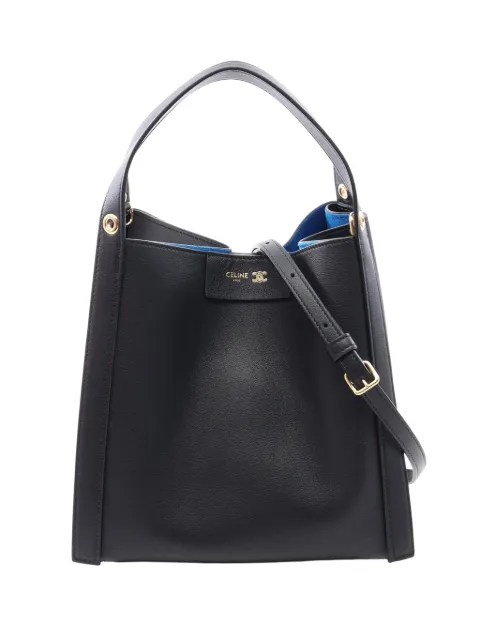 Celine Pre-Owned 2026 Small Leather Cube Bag satchel Black UP0BS9CK7TGWOGY0