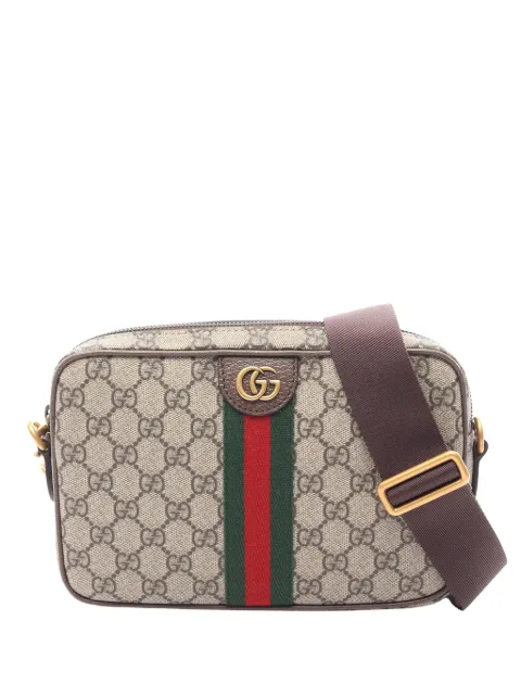 Gucci Pre-Owned 2016-2026 Small GG Supreme Web Ophidia crossbody bag Neutrals 04MD9VYG101BEHAU