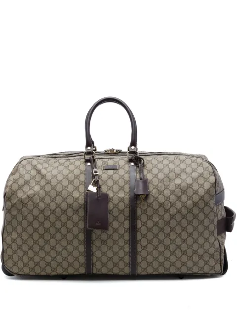 Gucci Pre-Owned 2016-2026 Large GG Supreme Trolley travel bag Neutrals VHDGQT3QQTSDB7W1