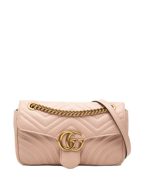 Gucci Pre-Owned 2016-2026 Medium GG Marmont Matelasse Leather shoulder bag Pink KAPUU33B28PQSD4L